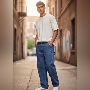 Polo Ralph Lauren carpenter jeans mens Classic Blue Denim Jeans size 38x34